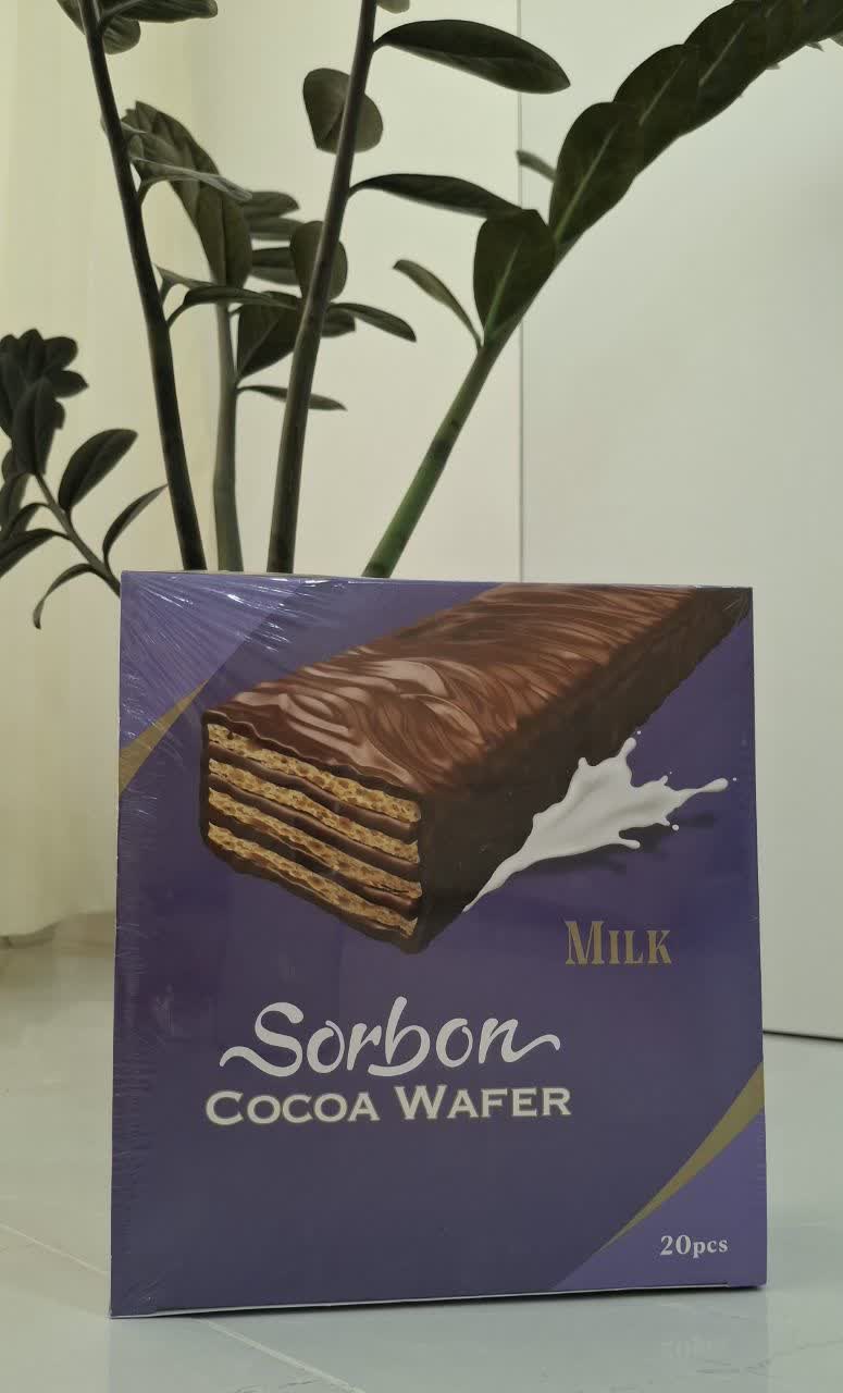 شوکو ویفر روکش دار کاکائویی با طعم شیری سوربن