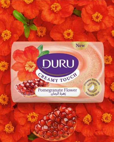 صابون جامد دورو (DURU) سری Creamy Touch با رایحه گل انار