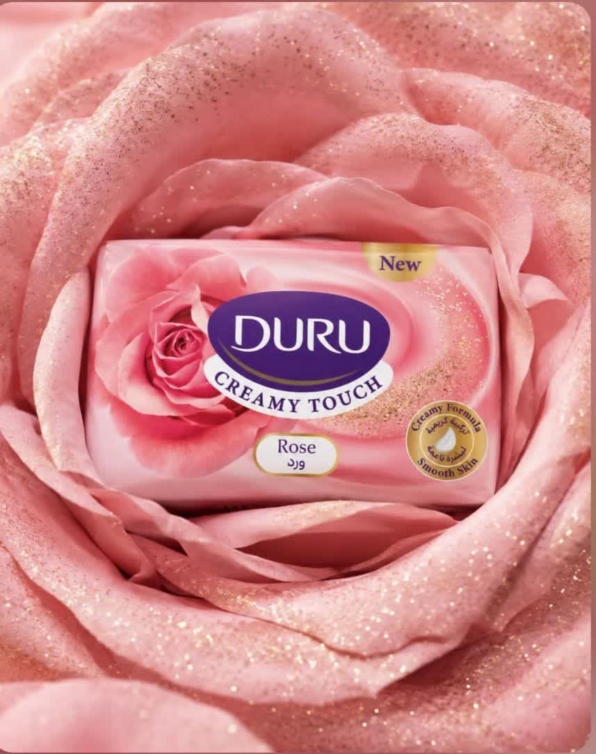 صابون جامد دورو (DURU)  سری Creamy Touch با رایحه گل رز