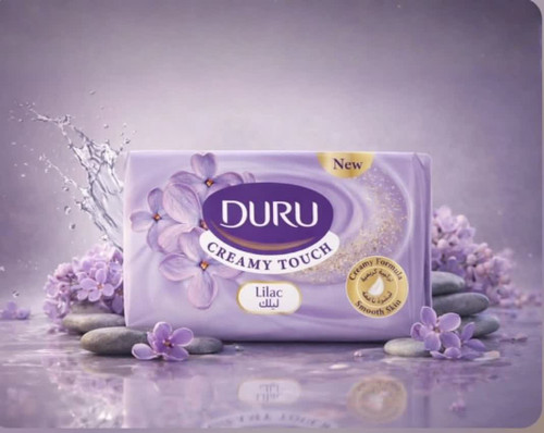 صابون جامد دورو (DURU) سری Creamy Touch با رایحه گل یاس بنفش